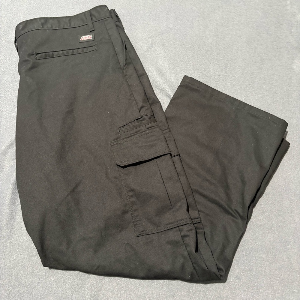 Dickies Men’s Pants Core Work 40x30  Black Straight Leg Cargo